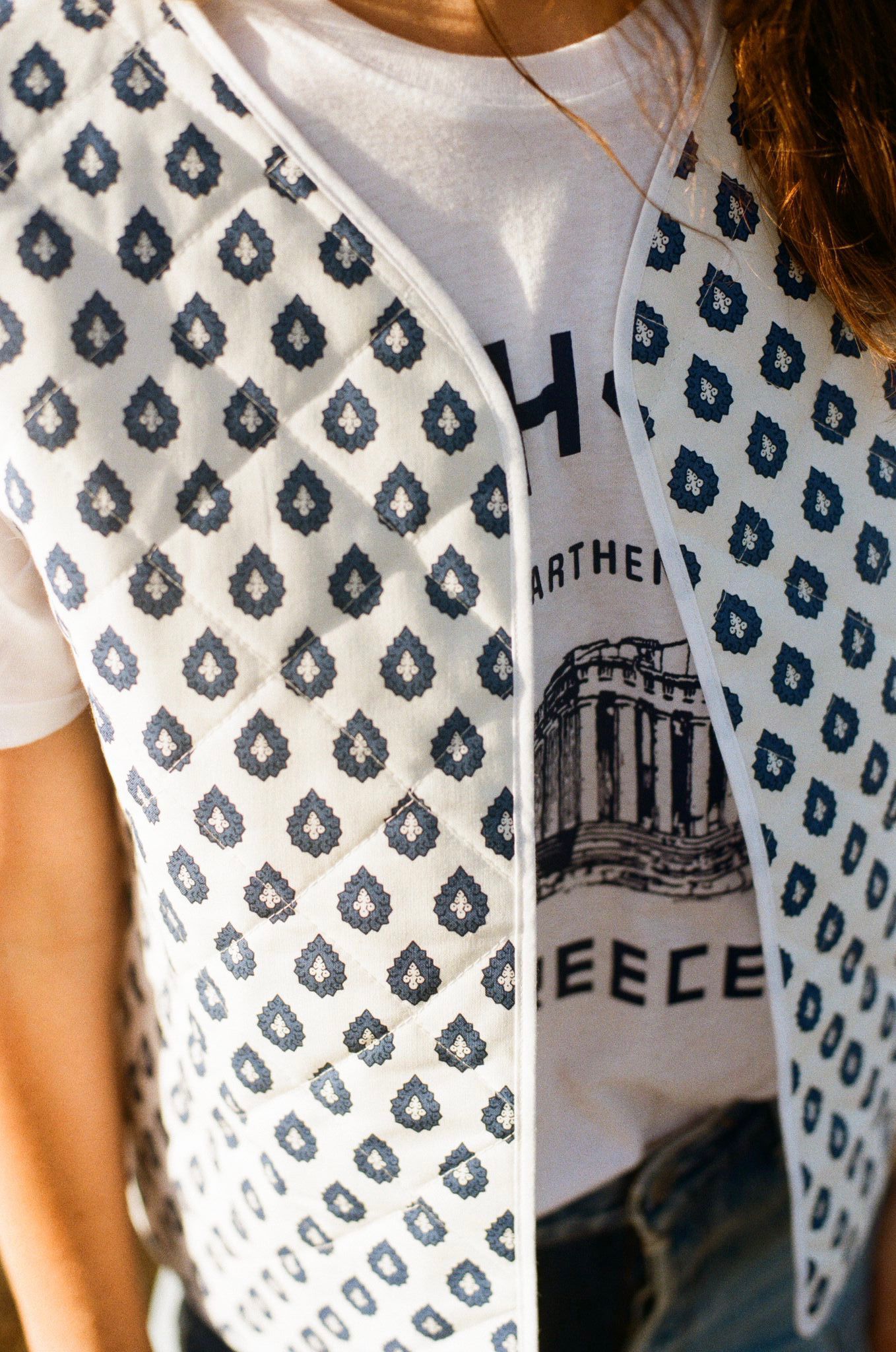 Mazan Printed Quilted Vest
