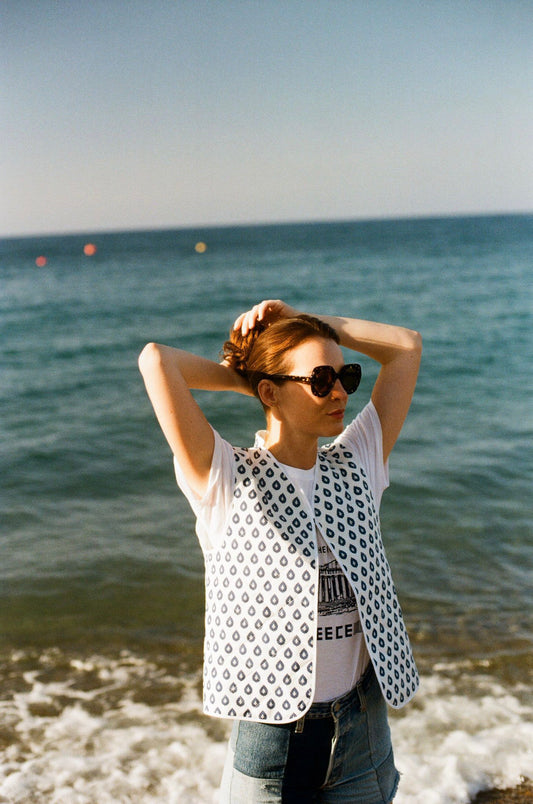 Mazan Printed Quilted Vest